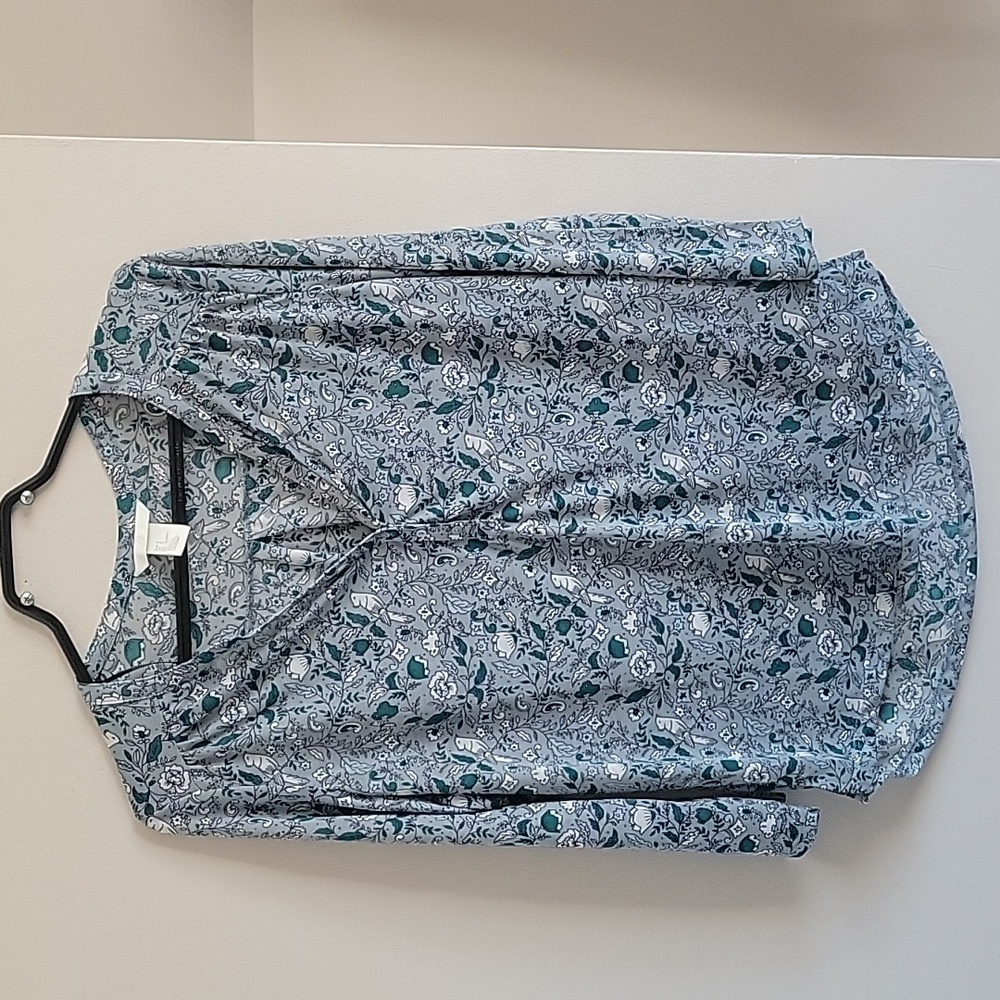 Floral & Bird Print Top